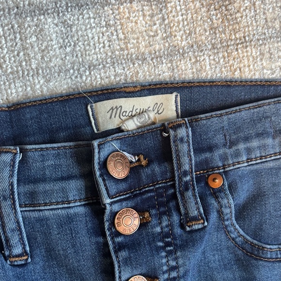 Madewell 10” High Rise Dark Blue Skinny Jeans - Picture 2 of 13